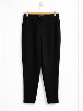 J.Crew Black Elastic Waist Pants Size 4 Tapered Pull On Work Career